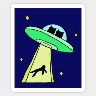 cat alien abduction Magnet